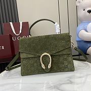 Okify Gucci Dionysus Green Suede Bag 29.5x20x10.5cm - 1