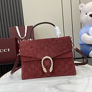 Okify Gucci Dionysus Red Suede Bag 29.5x20x10.5cm - 1