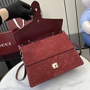 Okify Gucci Dionysus Red Suede Bag 29.5x20x10.5cm - 4