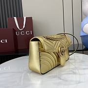 Okify Gucci Marmont Small Shoulder Bag In Gold Leather 26x15x7cm  - 6