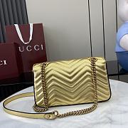 Okify Gucci Marmont Small Shoulder Bag In Gold Leather 26x15x7cm  - 5