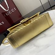 Okify Gucci Marmont Small Shoulder Bag In Gold Leather 26x15x7cm  - 4