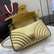 Okify Gucci Marmont Small Shoulder Bag In Gold Leather 26x15x7cm  - 3