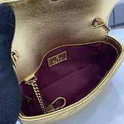 Okify Gucci Marmont Super Mini Shoulder Bag In Gold Leather 16.5x10x4.5cm  - 2