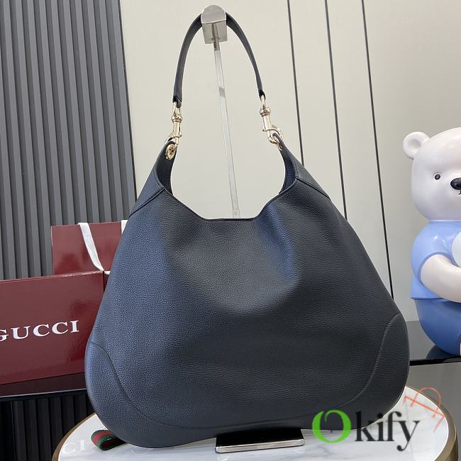 Okify Gucci B Medium Shoulder Bag In Black Leather 49x46x4cm  - 1