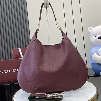 Okify Gucci B Medium Shoulder Bag In Dark Red Leather 49x46x4cm 