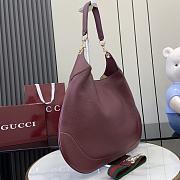 Okify Gucci B Medium Shoulder Bag In Dark Red Leather 49x46x4cm  - 5