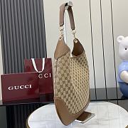 Okify Gucci B Medium Shoulder Bag In Brown Leather 49x46x4cm  - 3