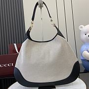 Okify Gucci B Medium Shoulder Bag In Black And Beige Leather 49x46x4cm  - 1