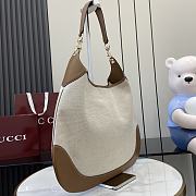 Okify Gucci B Medium Shoulder Bag In Brown And Beige Leather 49x46x4cm  - 4