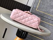 Okify Channel Mini Flap Bag With Handle In Lambskin And Pink Painted Metal 12.5x20x6cm   - 2