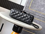 Okify Channel Mini Flap Bag With Handle In Lambskin And Black Painted Metal 12.5x20x6cm   - 6