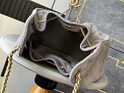 Okify Channel Large Hobo Bag In Grey Gray 40x30x15cm  - 5