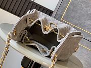 Okify Channel Hobo Bag In Grey Gray 30x26x14cm  - 4