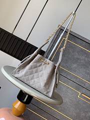 Okify Channel Hobo Bag In Grey Gray 30x26x14cm  - 2