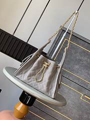 Okify Channel Hobo Bag In Grey Gray 30x26x14cm  - 1