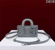 Okify Dior Mini D-Joy Diamond Bag In Grey Gray 16.5x6x10cm - 1