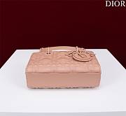 Okify Dior Mini D-Joy Diamond Bag In Pink 16.5x6x10cm - 5