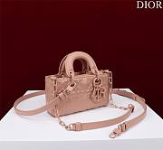 Okify Dior Mini D-Joy Diamond Bag In Pink 16.5x6x10cm - 4