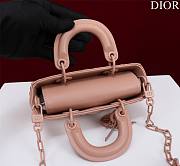 Okify Dior Mini D-Joy Diamond Bag In Pink 16.5x6x10cm - 2