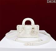 Okify Dior Mini D-Joy Diamond Bag In White 16.5x6x10cm - 1