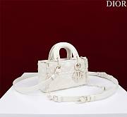 Okify Dior Mini D-Joy Diamond Bag In White 16.5x6x10cm - 2