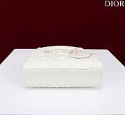 Okify Dior Mini D-Joy Diamond Bag In White 16.5x6x10cm - 4