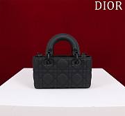 Okify Dior Mini D-Joy Diamond Bag In Black 16.5x6x10cm - 5