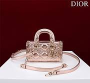 Okify Dior Mini D-Joy Shine Bag In Pink 16.5x6x10cm - 1