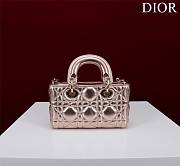 Okify Dior Mini D-Joy Shine Bag In Pink 16.5x6x10cm - 4