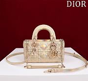 Okify Dior Mini D-Joy Shine Bag In Rainbow Gold 16.5x6x10cm - 1