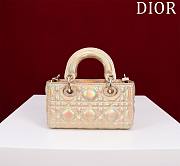 Okify Dior Mini D-Joy Shine Bag In Rainbow Gold 16.5x6x10cm - 3