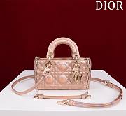 Okify Dior Mini D-Joy Shine Bag In Rainbow Pink 16.5x6x10cm - 1