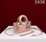 Okify Dior Mini D-Joy Shine Bag In Rainbow Pink 16.5x6x10cm - 5