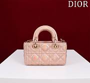 Okify Dior Mini D-Joy Shine Bag In Rainbow Pink 16.5x6x10cm - 4