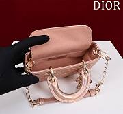 Okify Dior Mini D-Joy Shine Bag In Rainbow Pink 16.5x6x10cm - 2