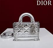 Okify Dior Mini D-Joy Shine Bag In Silver 16.5x6x10cm - 1