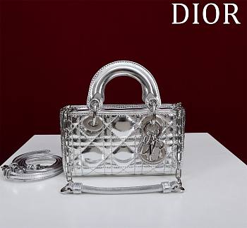 Okify Dior Mini D-Joy Shine Bag In Silver 16.5x6x10cm