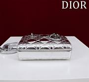 Okify Dior Mini D-Joy Shine Bag In Silver 16.5x6x10cm - 2