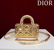 Okify Dior Mini D-Joy Shine Bag In Gold 16.5x6x10cm 20247 - 1