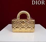 Okify Dior Mini D-Joy Shine Bag In Gold 16.5x6x10cm 20247 - 4