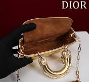 Okify Dior Mini D-Joy Shine Bag In Gold 16.5x6x10cm 20247 - 3