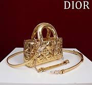 Okify Dior Mini D-Joy Shine Bag In Gold 16.5x6x10cm 20247 - 2