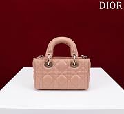 Okify Dior Mini D-Joy Bag In Light Pink 16.5x6x10cm  - 3