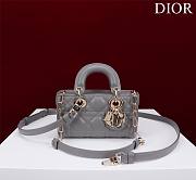 Okify Dior Mini D-Joy Bag In Grey Gray 16.5x6x10cm  - 1