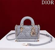 Okify Dior Mini D-Joy Bag In Light Gray 16.5x6x10cm  - 1