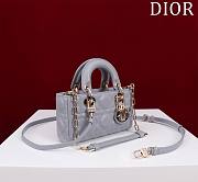 Okify Dior Mini D-Joy Bag In Light Gray 16.5x6x10cm  - 5