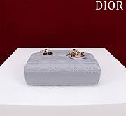 Okify Dior Mini D-Joy Bag In Light Gray 16.5x6x10cm  - 4