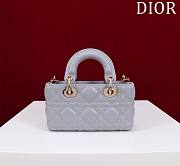 Okify Dior Mini D-Joy Bag In Light Gray 16.5x6x10cm  - 3