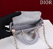 Okify Dior Mini D-Joy Bag In Light Gray 16.5x6x10cm  - 2